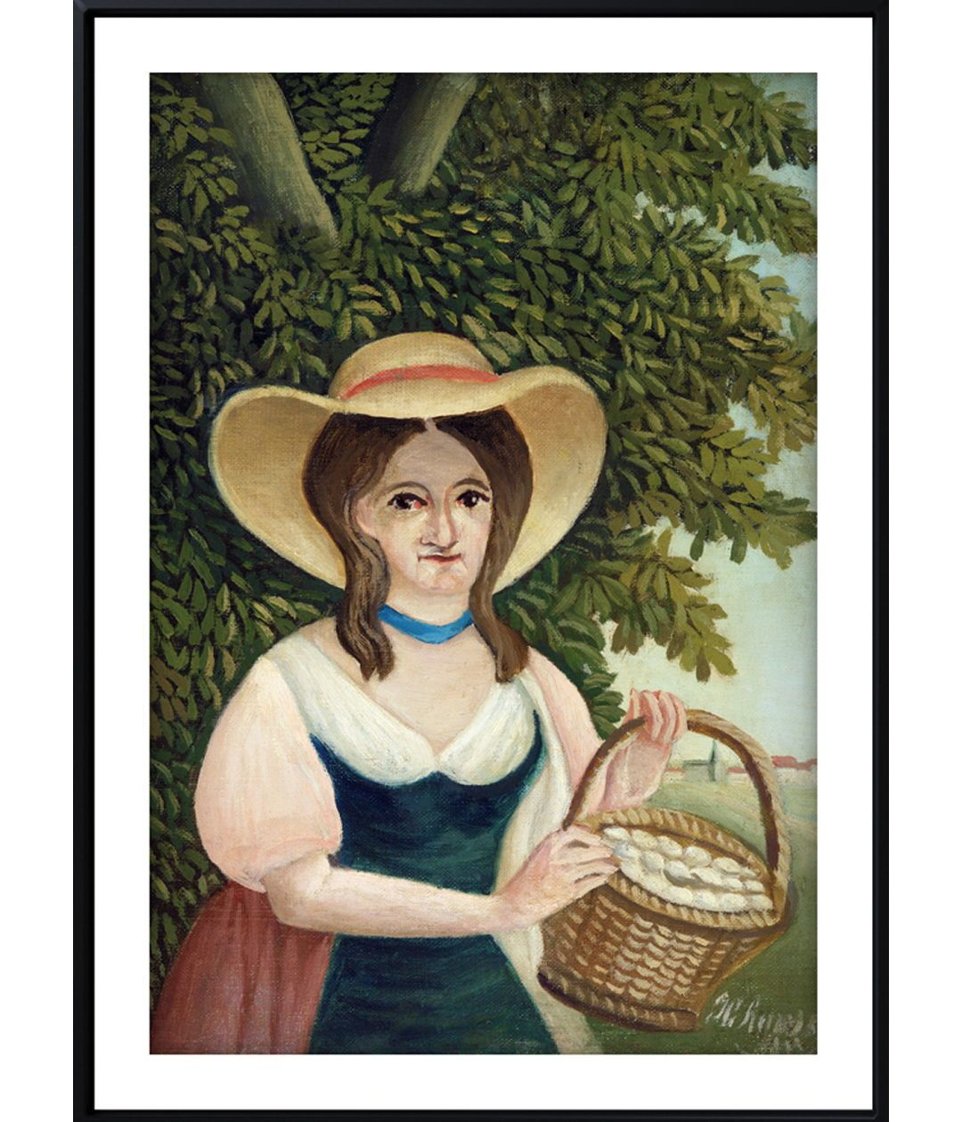 Woman with Basket of Eggs