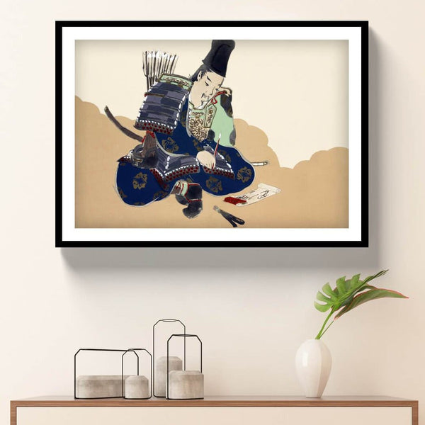 kamisaka sekka painting - Samurai from Momoyogusa 1