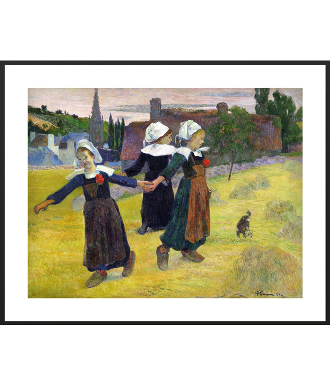paul gauguin paining - Breton Girls Dancing