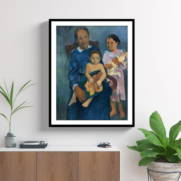 paul gauguin paining - Polynesian Woman with Children 1