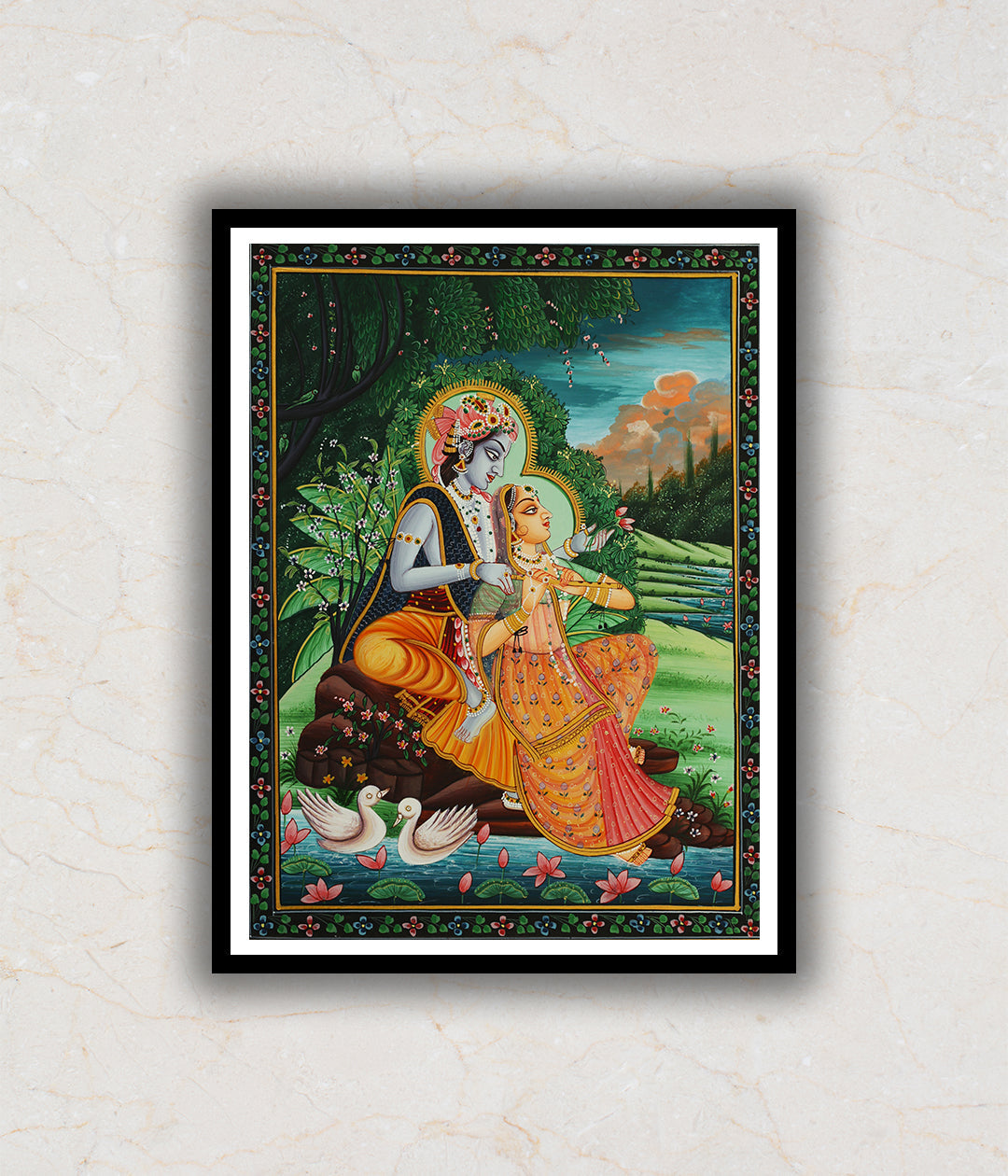Krishna & Radha Pichwai Art Painting