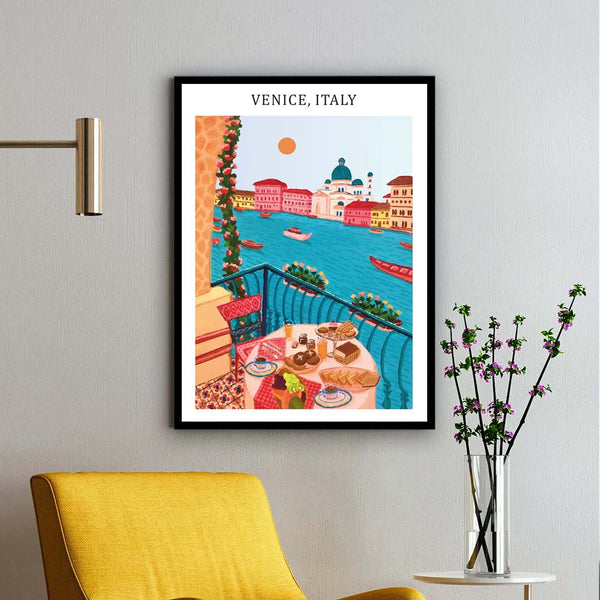 Venice, Italy illustration Artwork Painting For Home Wall D�_cor+B2:B188