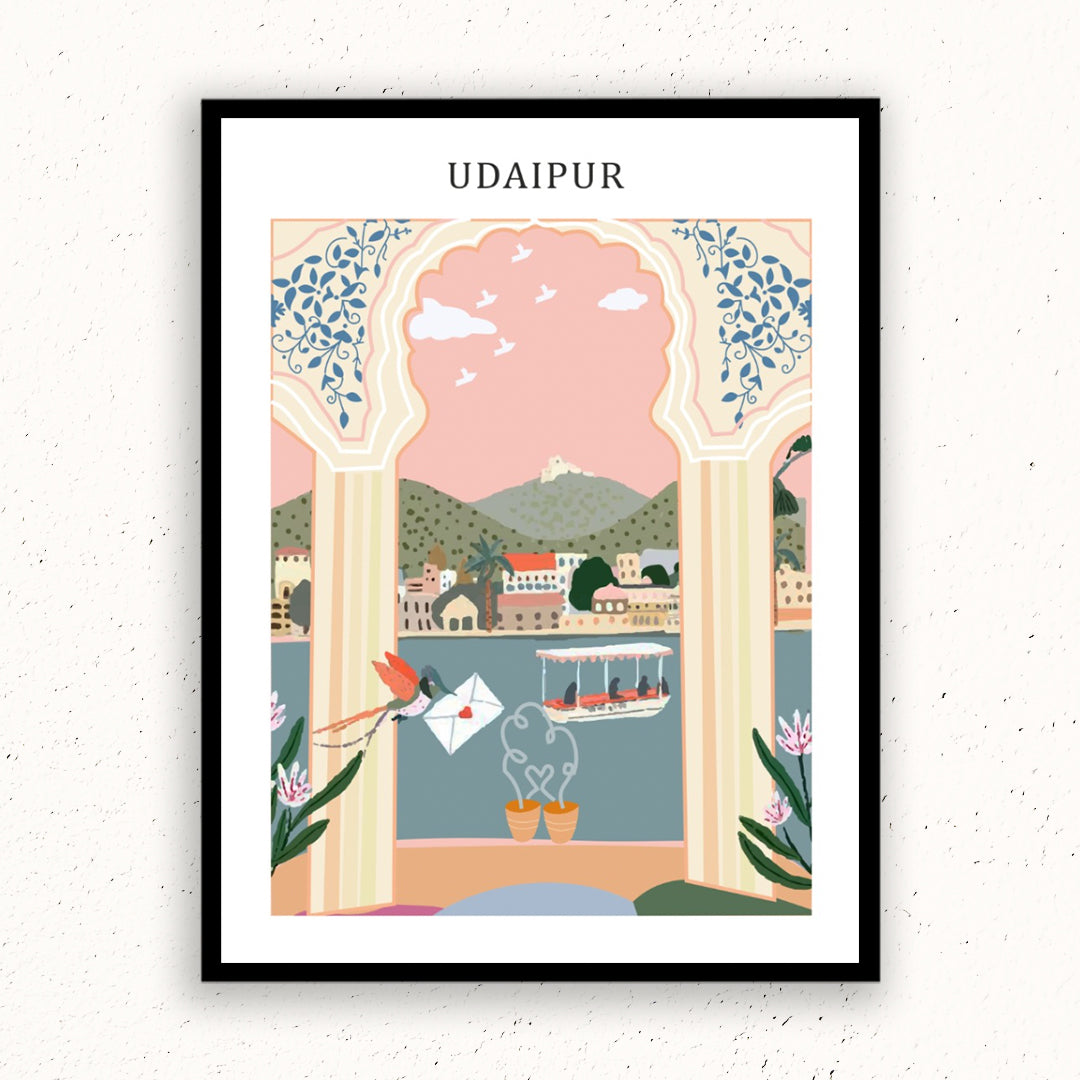Udaipur illustration Artwork Painting For Home Wall D�_cor