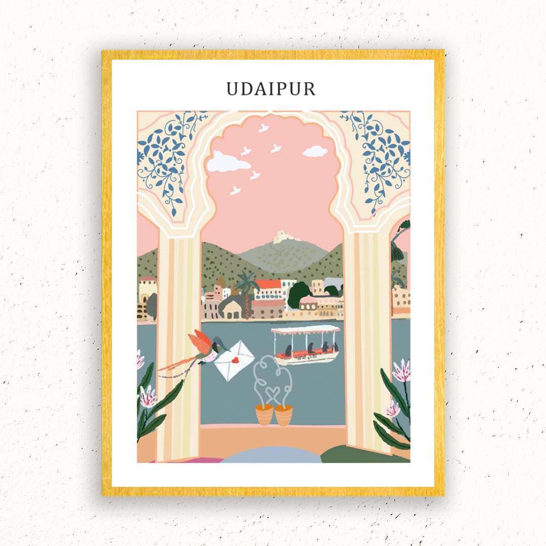 Udaipur illustration Artwork Painting For Home Wall D�_cor