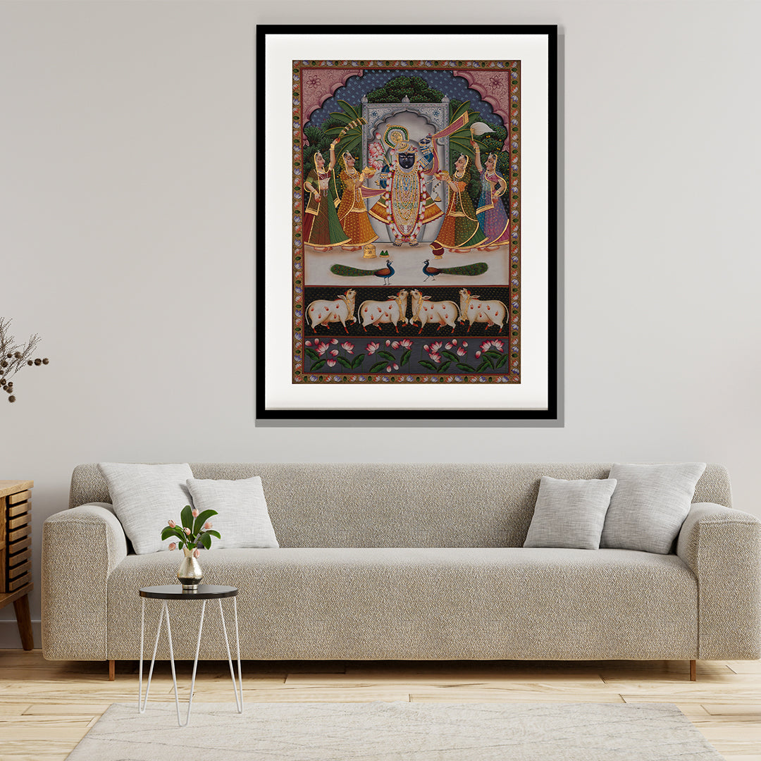 Sharad Purnima Pichwai Artwork Painting For Home Wall Decor