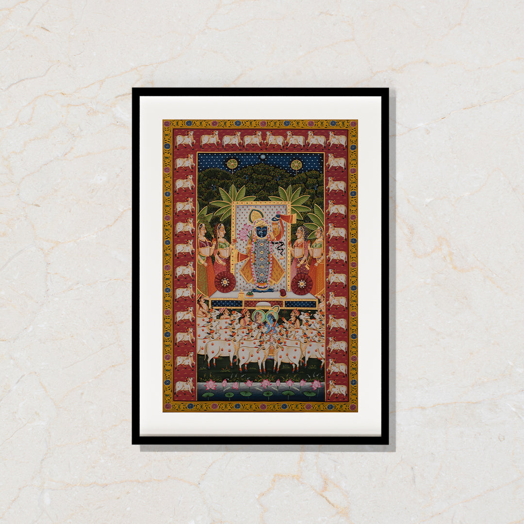 Gopashthami Utsav Pichwai Artwork Painting For Home Wall Decor