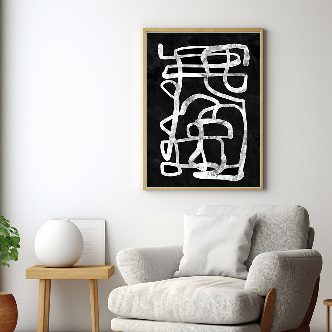 Premium Line Work Abstract Wall Art Painting For Home Wall Decor