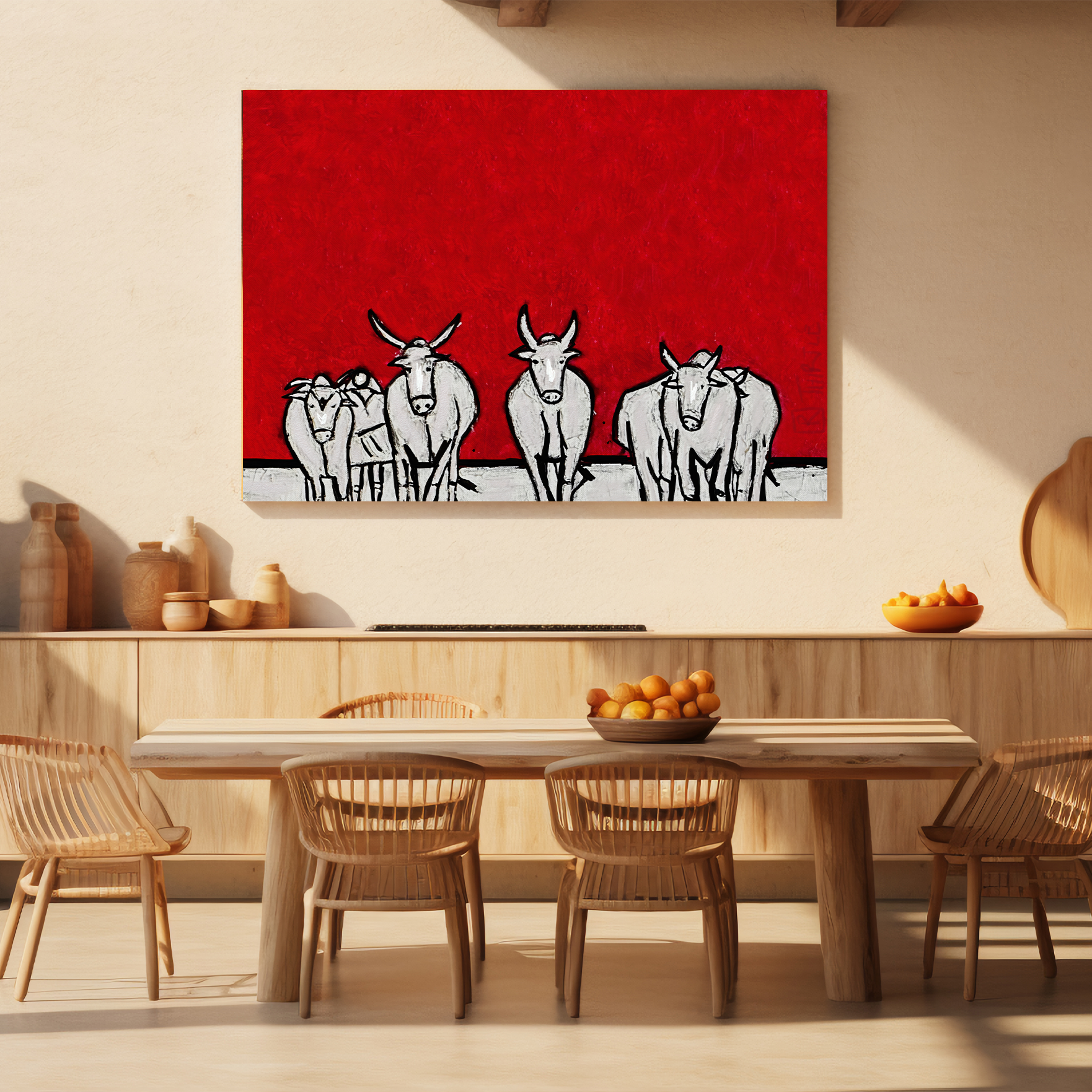 Premium Pop Cow Abstract Wall Art Painting For Home Wall Decor