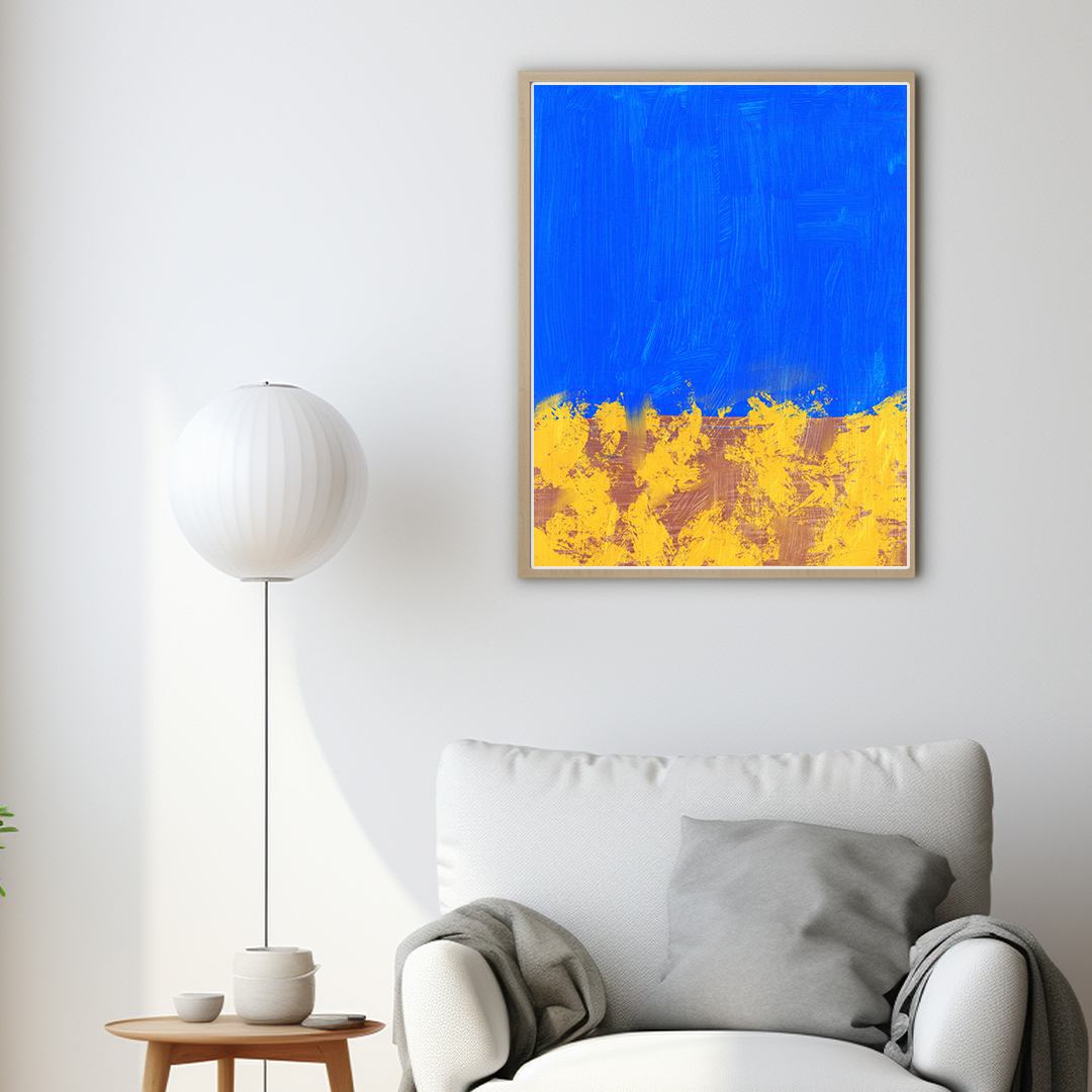 Premium Blue Abstract Wall Art Painting For Home Wall Decor