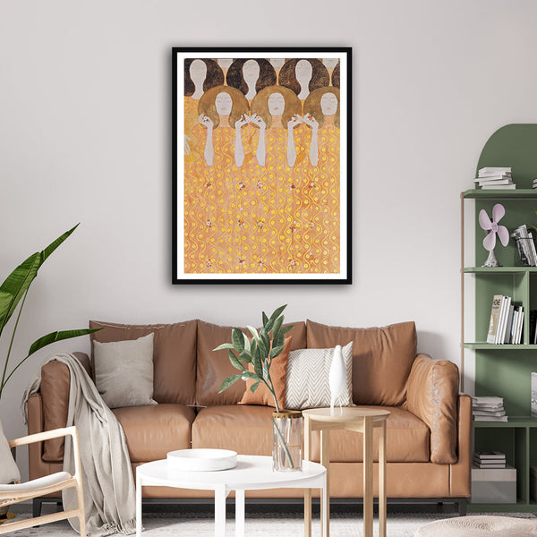 "Gustav Klimt's Beethoven Frieze, Secession Building, Vienna, Austria Art Painting"