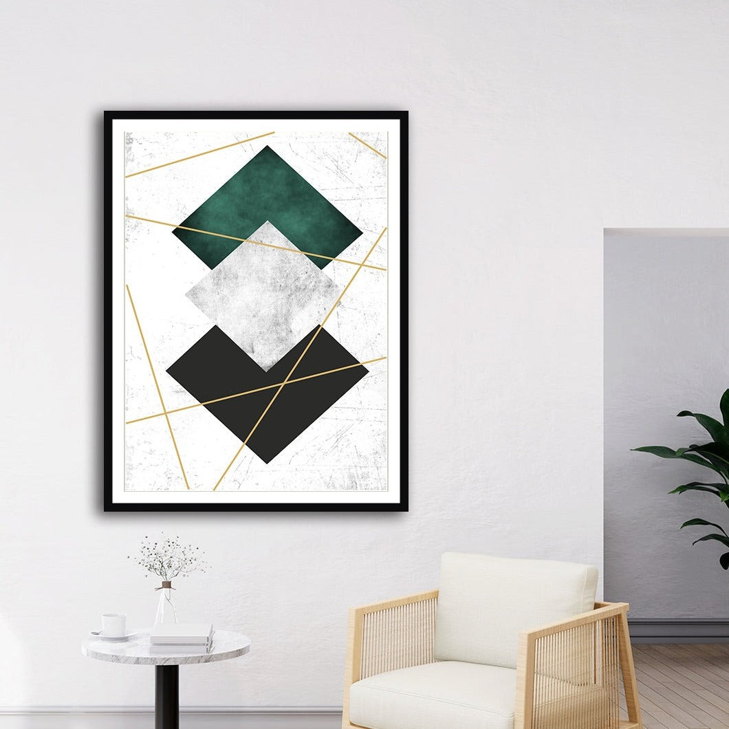 "The Crooked Crowd Abstract Art Painting For Home Wall Art Decor"