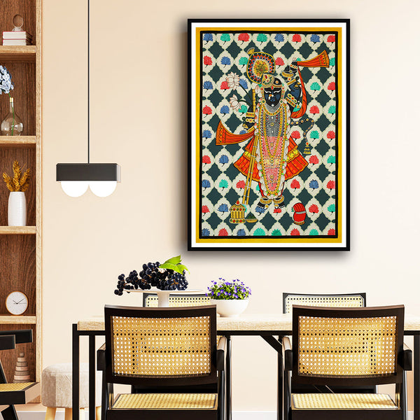 "Shrinath ji Multicolored Pichwai Art Painting For Home Wall Art Decor"