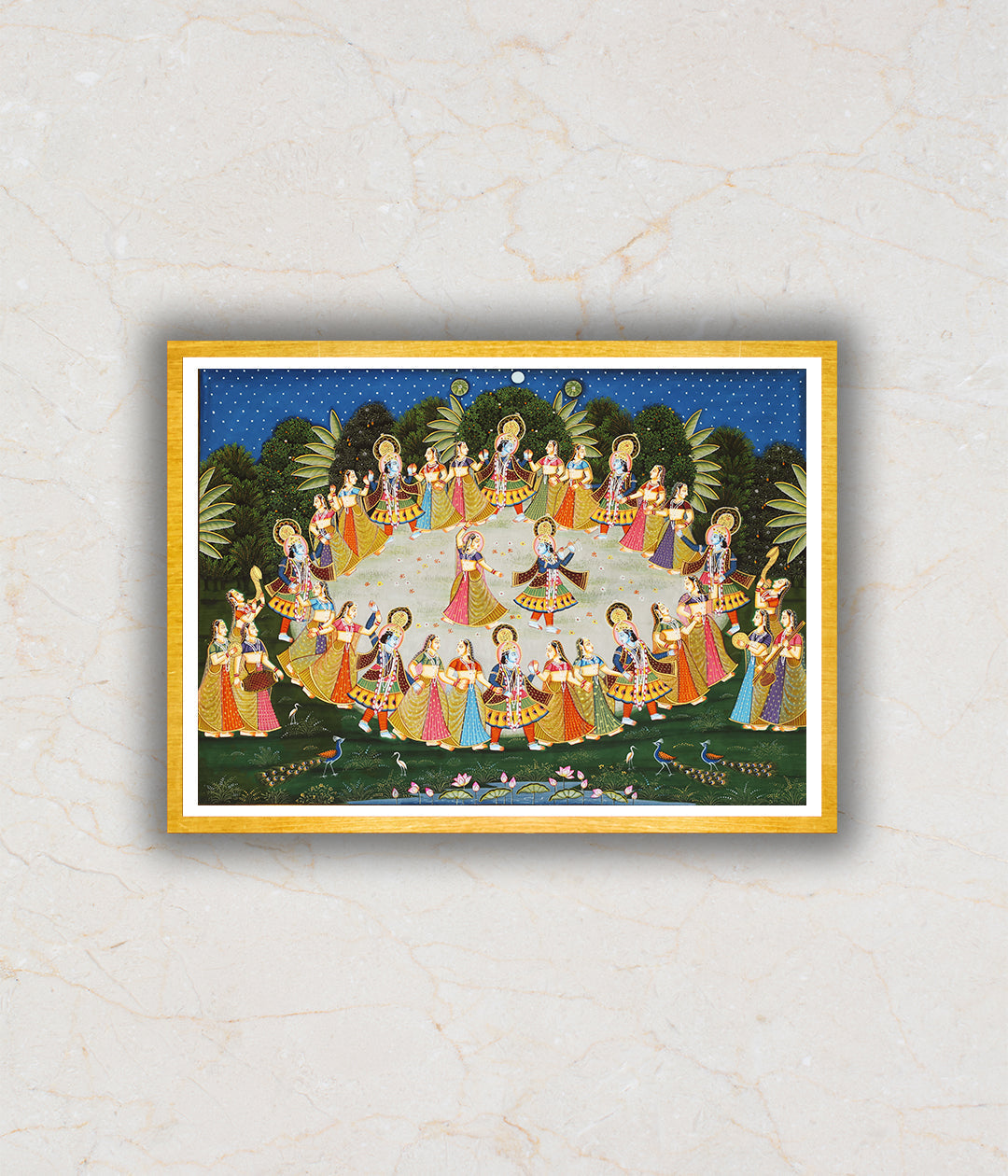 "Raas Leela Pichwai Art Painting For Home Wall Art Decor"