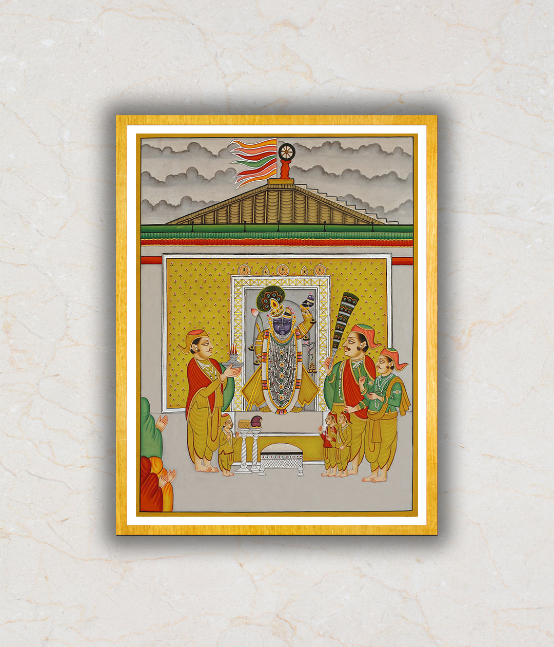 "Shrinath ji Darshan Pichwai Art Painting For Home Wall Art Decor"