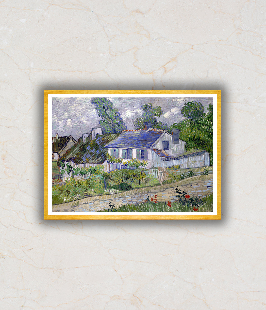 "Houses at Auvers (1890) Artwork Painting For Home Wall Art D‰ۢÌÛ__cor By Vincent Van Gogh"