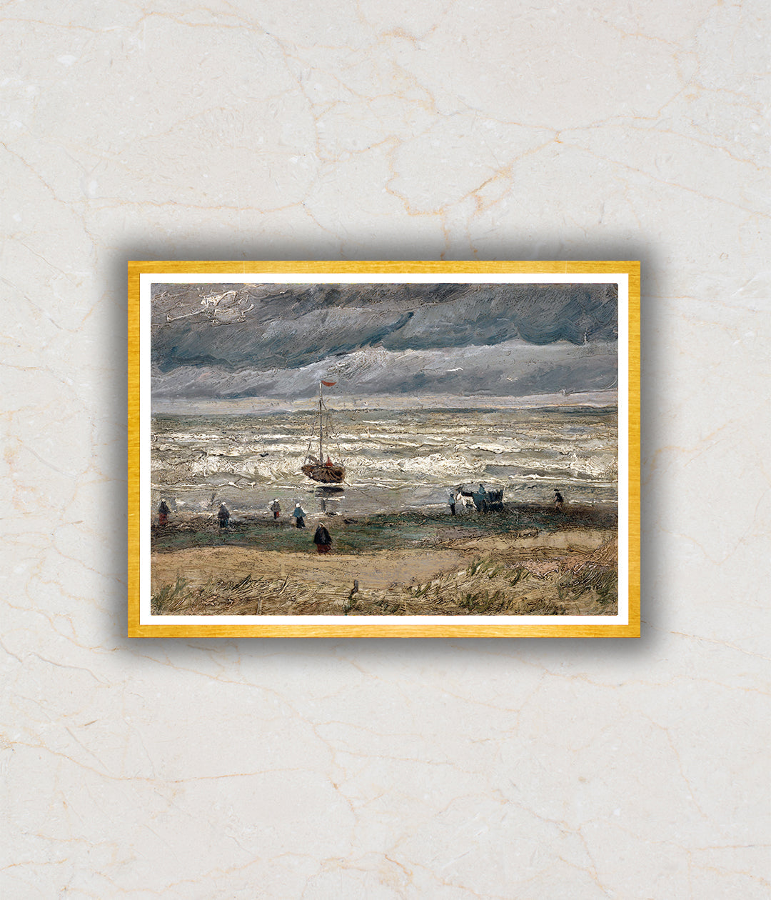 "Beach at Scheveningen in Stormy Weather Artwork Painting For Home Wall Art D‰ۢÌÛ__cor By Vincent Van Gogh"