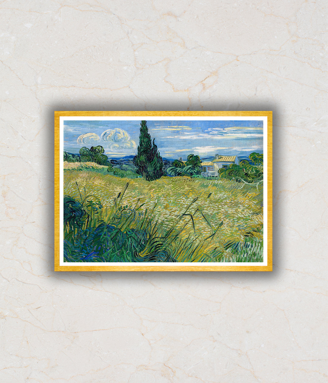 "Green Wheat Field with Cypress (1889) Artwork Painting For Home Wall Art D‰ۢÌÛ__cor By Vincent Van Gogh"