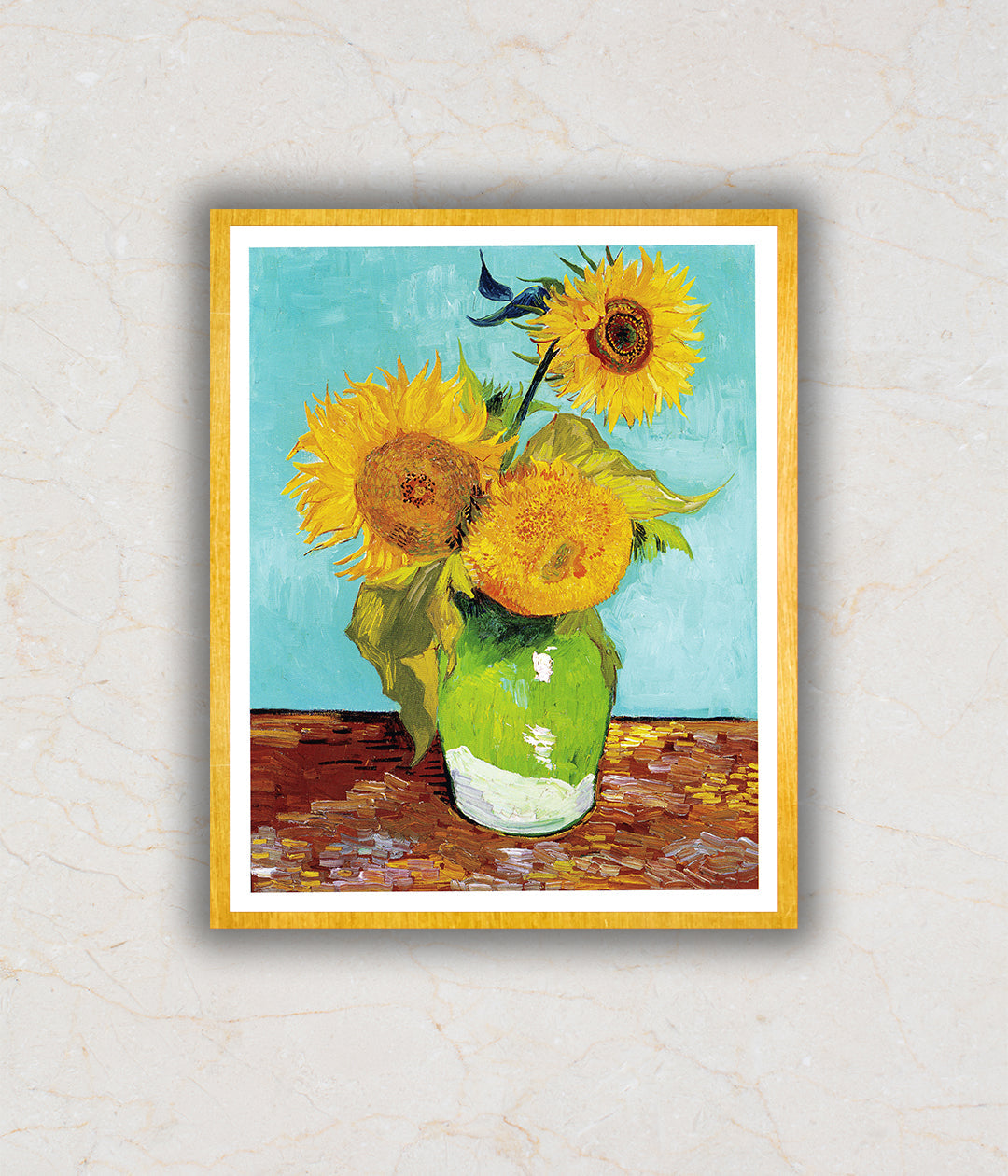 "Three Sunflowers Artwork Painting For Home Wall Art D‰ۢÌÛ__cor By Vincent Van Gogh"