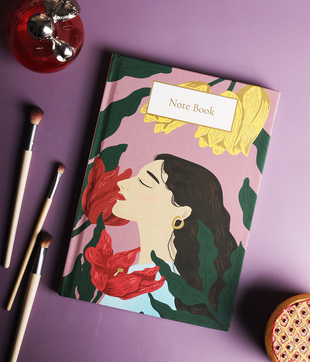 "Young, Wild & Free Hardbound Notebook Journal Diary with Graining Accents"