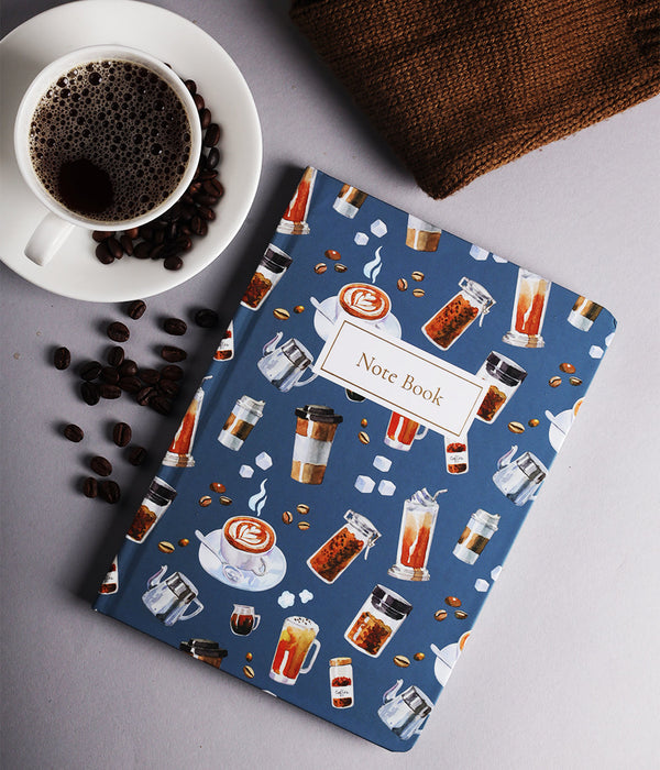 "Better Latte Than Never Hardbound Notebook Journal Diary with Hybrid UV Accents"