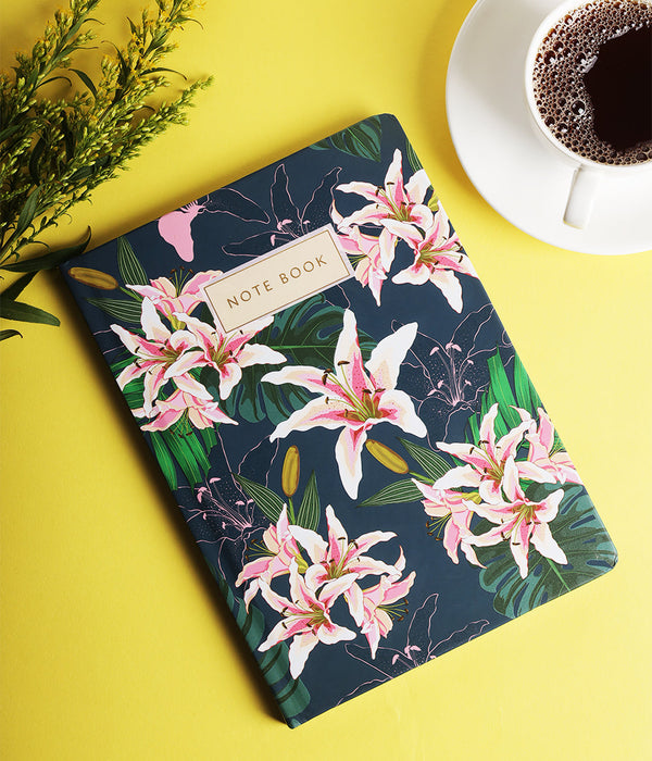 "Paint Me Bloom Hardbound Notebook Journal Diary with Matt Lamination Accents"
