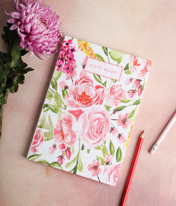 "A Summer Afternoon Hardbound Notebook Journal Diary with Graining Accents"