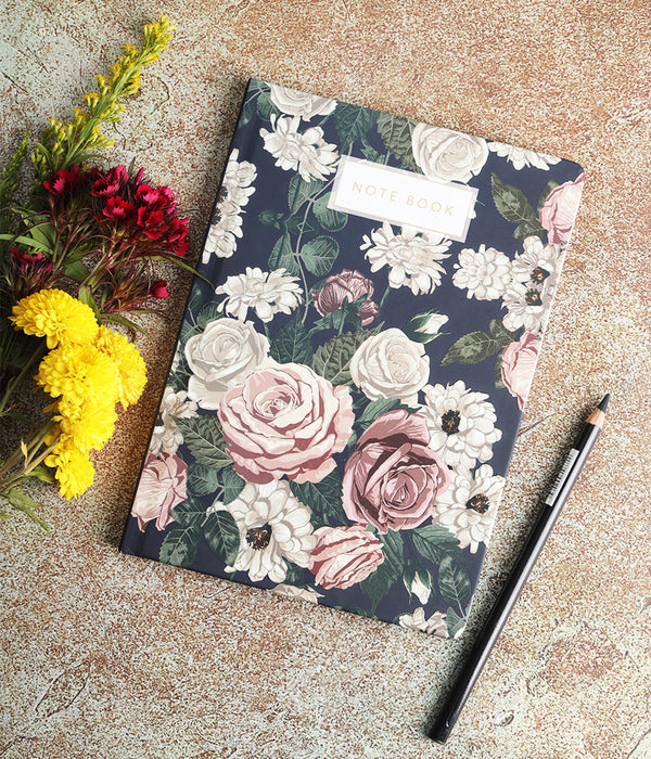 "Vintage Win Hardbound Notebook Journal Diary with Hybrid UV only Green Leaf Accents"