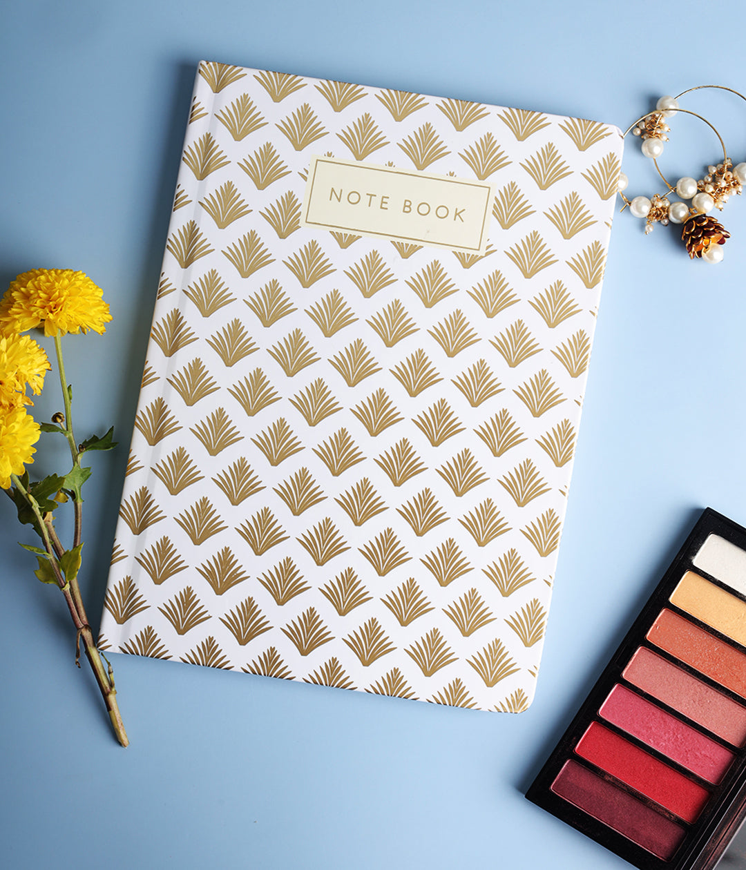 "The Golden Fall Hardbound Notebook Journal Diary with Gold Foil Accents"