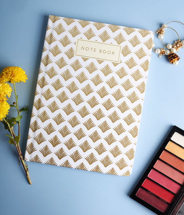 "The Golden Fall Hardbound Notebook Journal Diary with Gold Foil Accents"