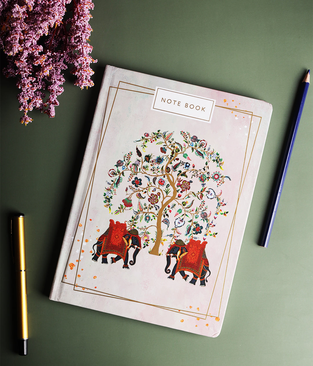 "Royal Affair Hardbound Notebook Journal Diary with Gold & Maroon Foil Accents"