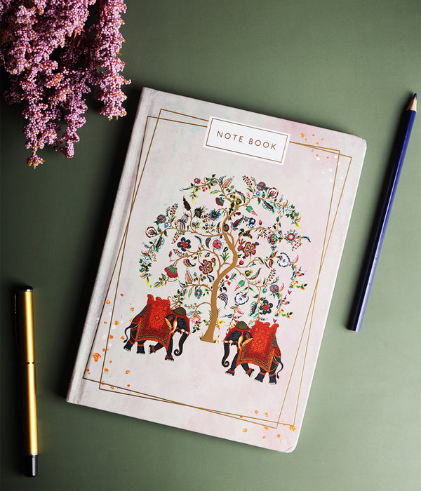 "Royal Affair Hardbound Notebook Journal Diary with Gold & Maroon Foil Accents"
