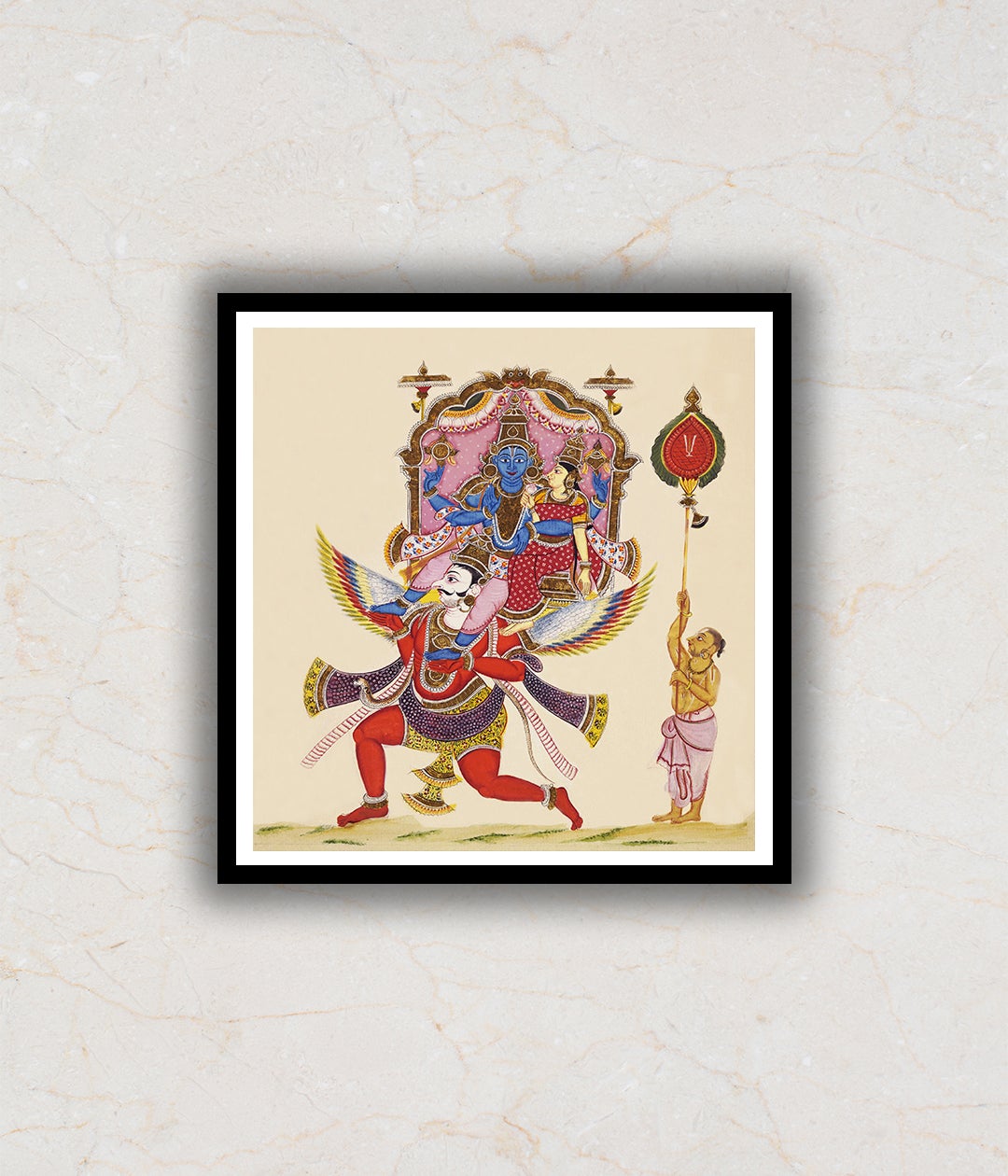 "Lakshmi Vishnu Artwork Painting For Home Wall Art D�_cor"