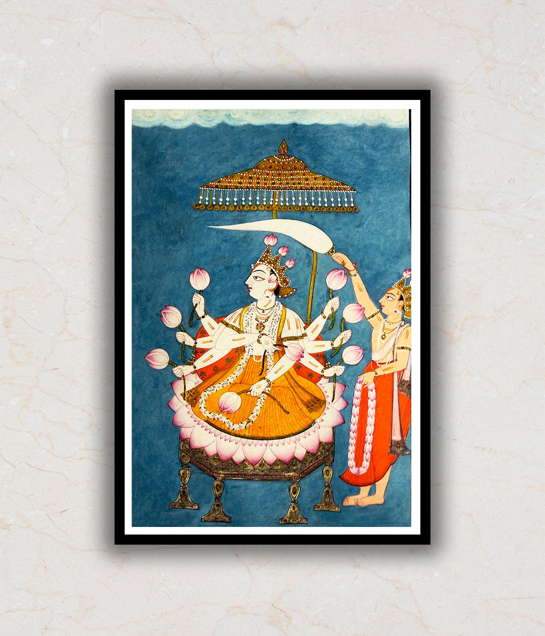 "Vishnu Holding Lotus Artwork Painting For Home Wall Art D�_cor"