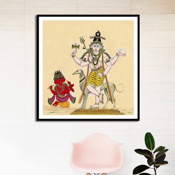 "Bhairava Brahma Artwork Painting For Home Wall Art D�_cor"