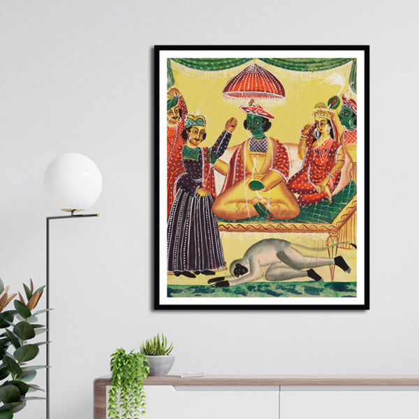 "Rama and Sita Artwork Painting For Home Wall Art D�_cor"