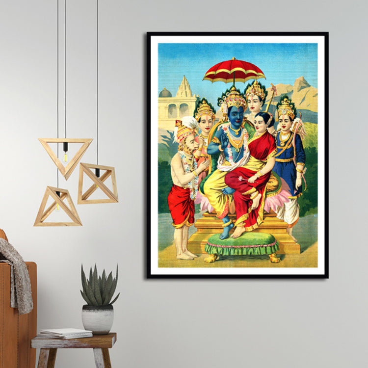 "Ramapanchayan, Raja Ravi Varma Artwork Painting For Home Wall Art D�_cor"