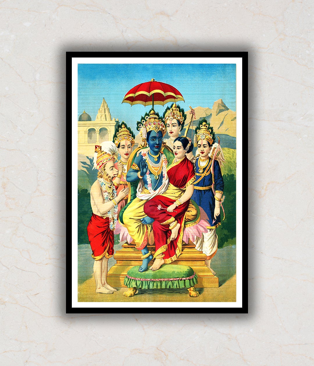 "Ramapanchayan, Raja Ravi Varma Artwork Painting For Home Wall Art D�_cor"
