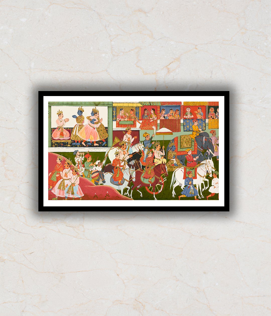 "Krishna Bids Farewell, Folio From a Bhagavata Purana Artwork Painting For Home Wall Art D�_cor"