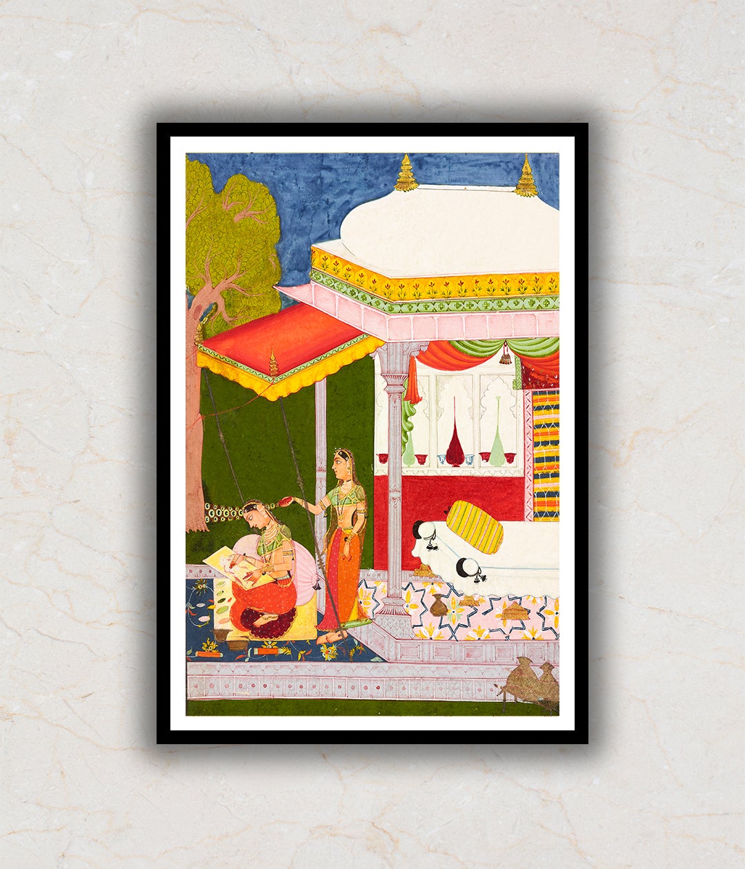 "Dhanasri Ragini Artwork Painting For Home Wall Art D�_cor"