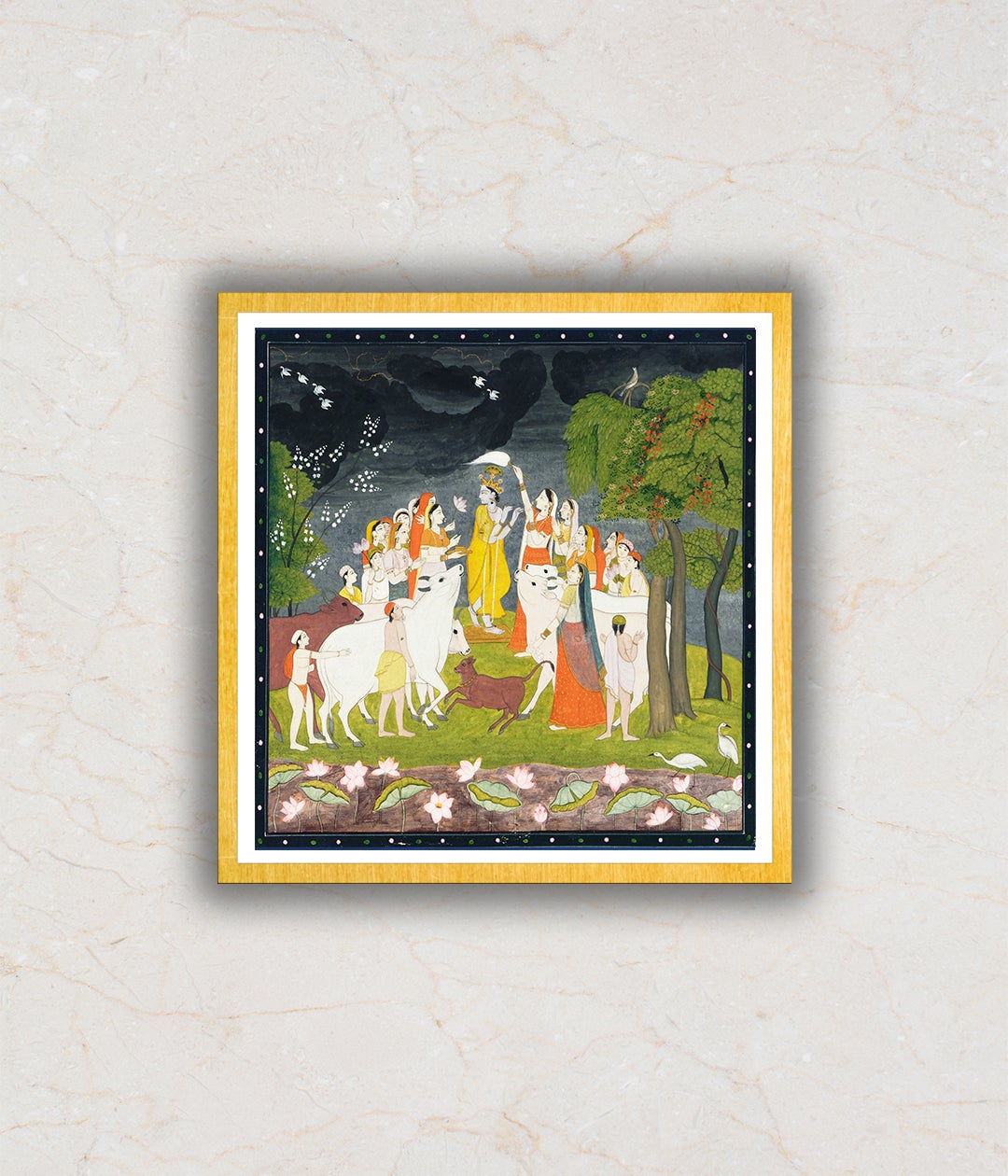 "Sri Krishna With The Flute Artwork Painting For Home Wall Art D�_cor"