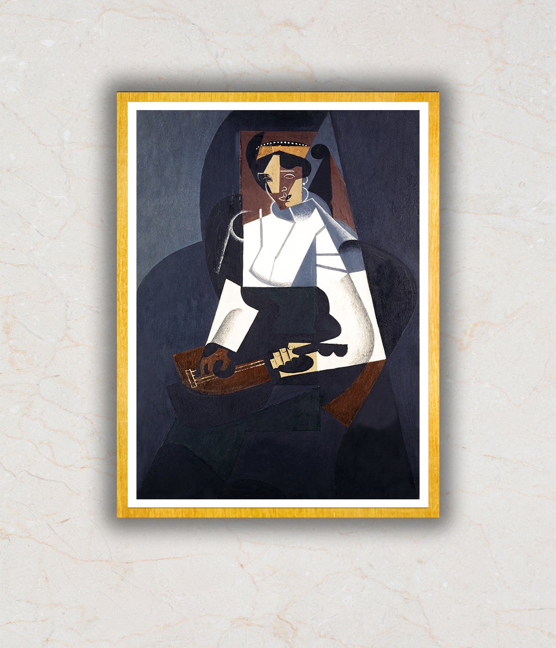 "Woman with Mandolin Painting Modern Abstract Painting Artwork For Home Wall D•À__cor by Juan Gris"