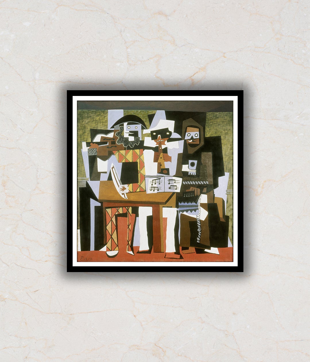 "Three Musicians Modern Abstract Painting Artwork For Home Wall D•À__cor by Pablo Picasso"