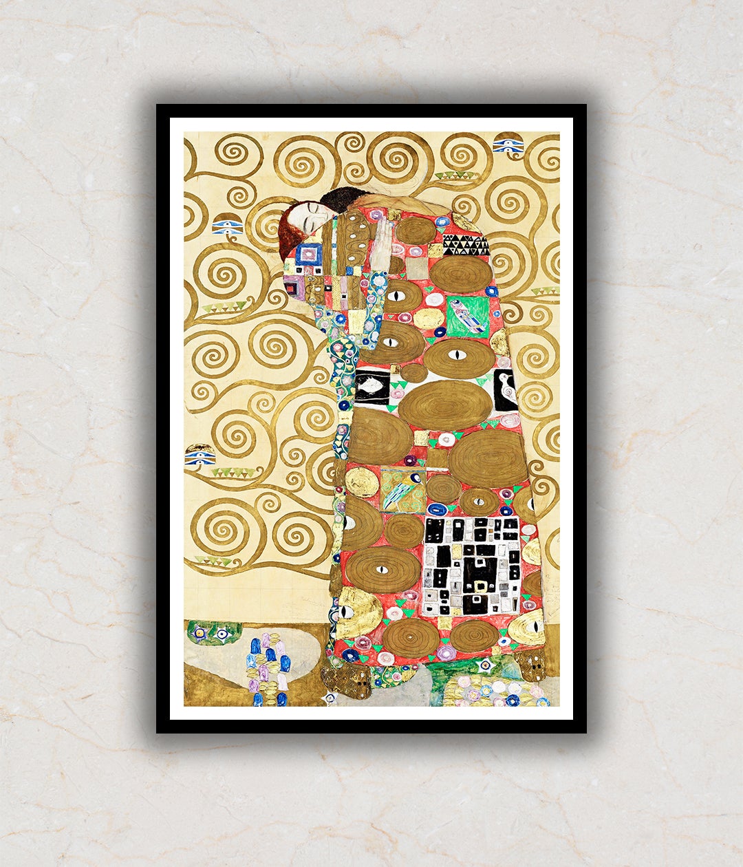 "Gustav Klimt Bild 'Die Erfullung' Modern Abstract Painting Artwork For Home Wall D‰ۢÌÛ__cor"