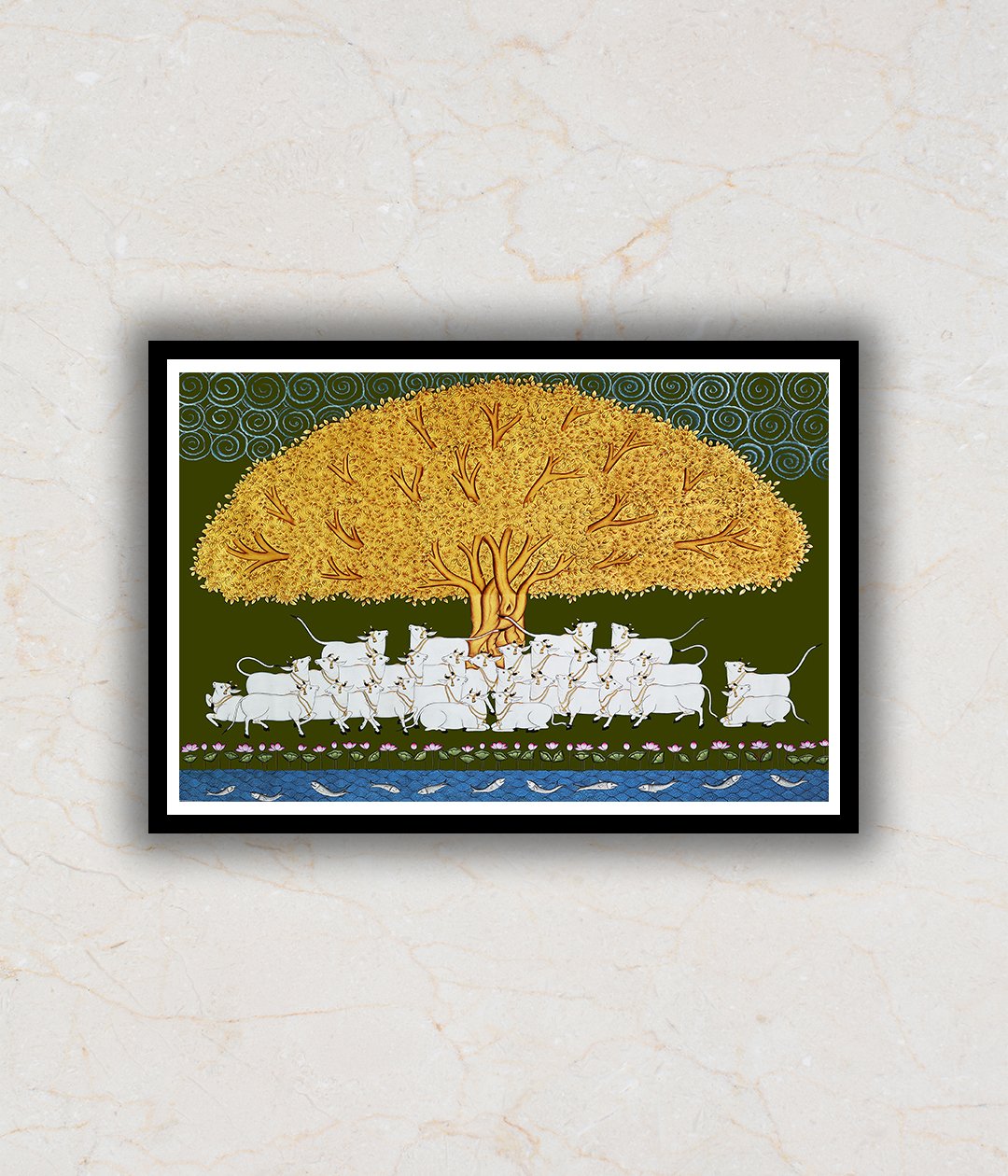 "Tree of Life Pichwai Phad Art Painting For Home Wall Art Decor"