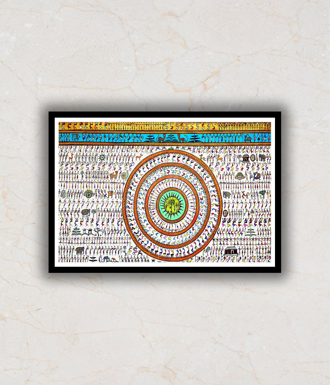 "Tribal Warli Pattachitra Art Painting For Home Wall Art Decor"