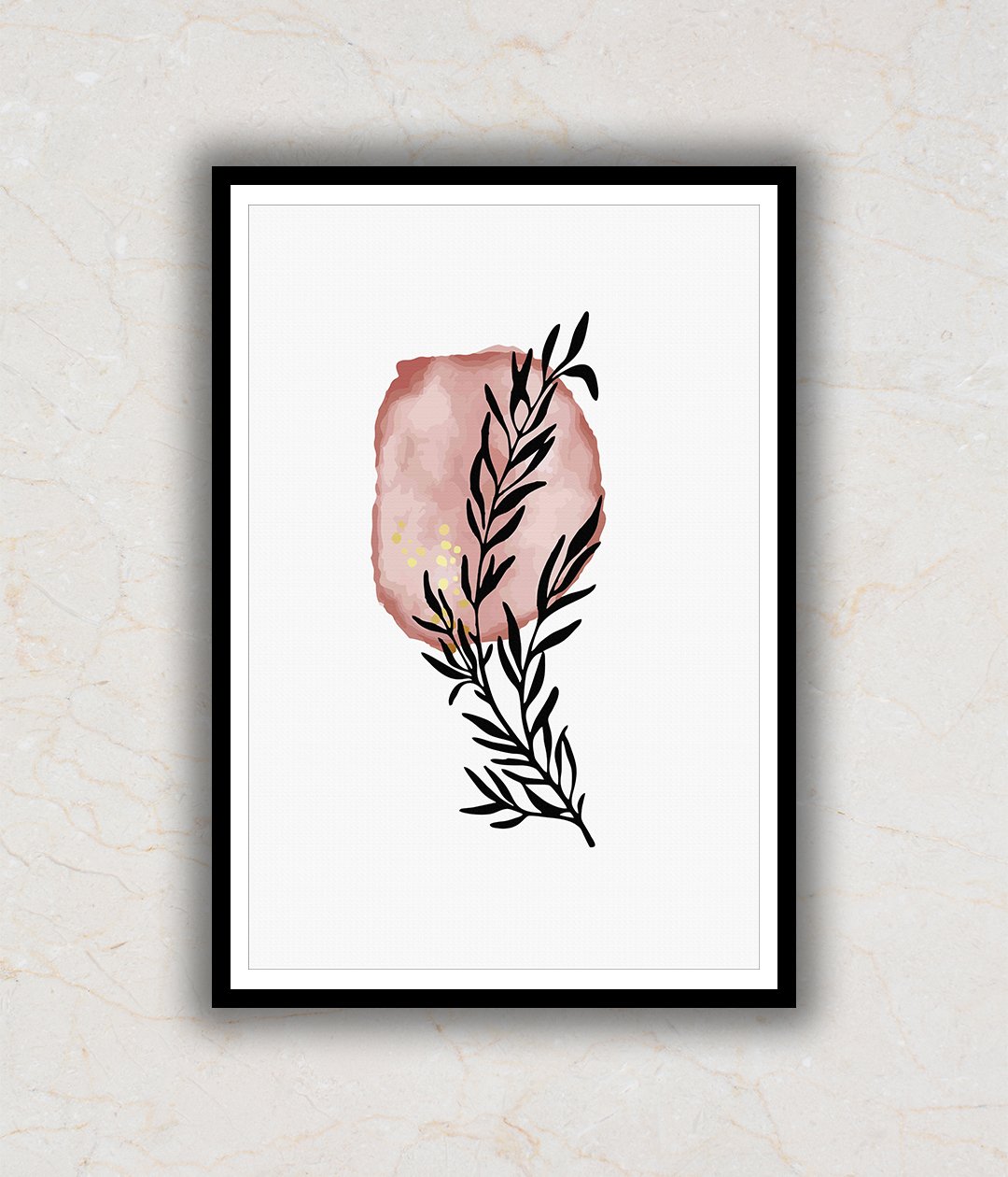 "Silhouette Abstract Floral Painting"