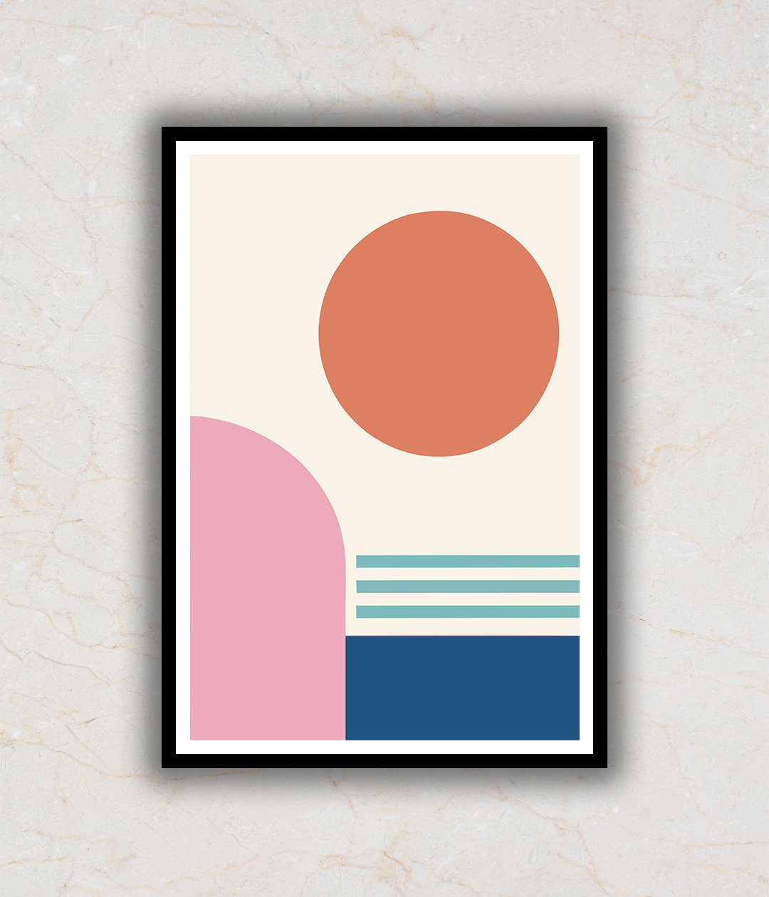 "The Apricot Sun Abstract Painting"