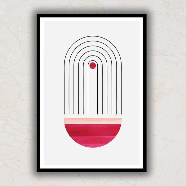 "Shades of Maroon Abstract Art"