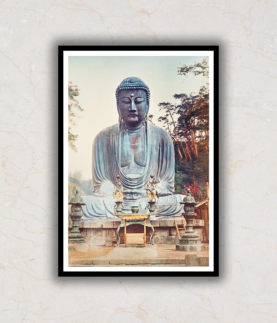 "Bronze Buddha at Kamakura Painting by Kazumasa Ogawa"