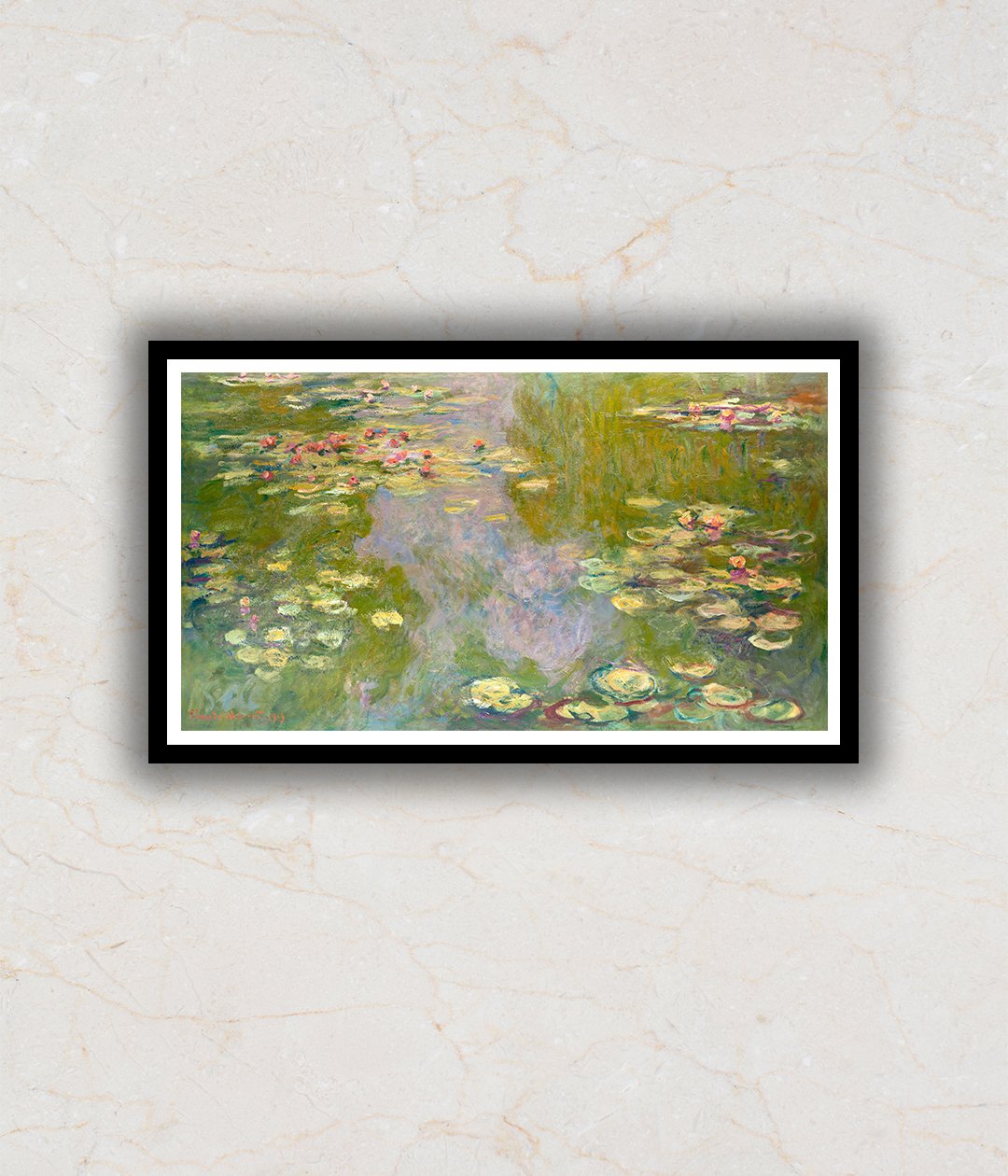 "Water Lilies Abstract Art by Claude Monet"